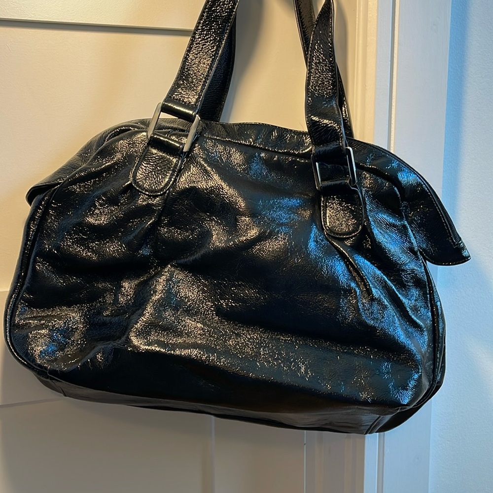 Hobo International patent leather black handbag